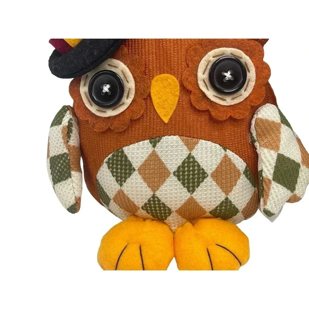 Owl 2 Handcrafed Plush Stuffed Animal 9”